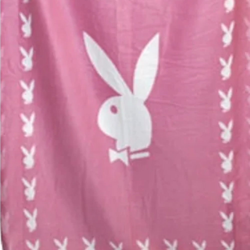 Pink white playboy vintage bunny plush blanket queen soft throw bedding y2k nwt